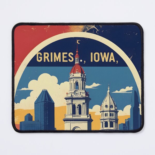Item preview, Grimes Iowa 1950s USA Vintage Travel Tourism designed and sold by TravelersGems.