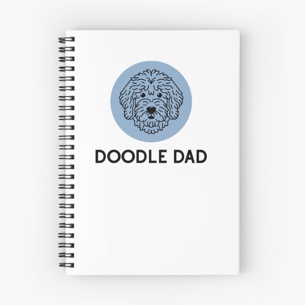 Item preview, Goldendoodle Cute Vector Line Art Doodle Dad blue navy designed and sold by PeriwinkleStone.