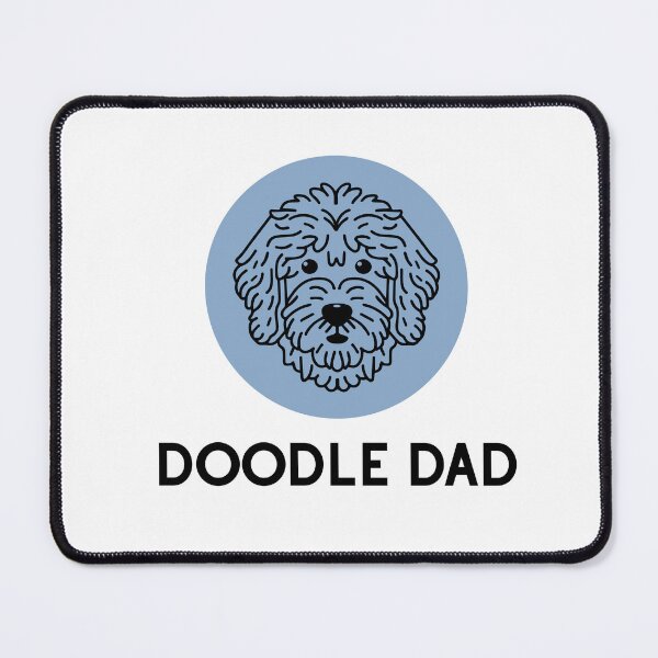 Item preview, Goldendoodle Cute Vector Line Art Doodle Dad blue navy designed and sold by PeriwinkleStone.