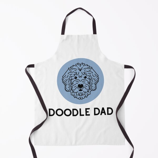 Item preview, Goldendoodle Cute Vector Line Art Doodle Dad blue navy designed and sold by PeriwinkleStone.