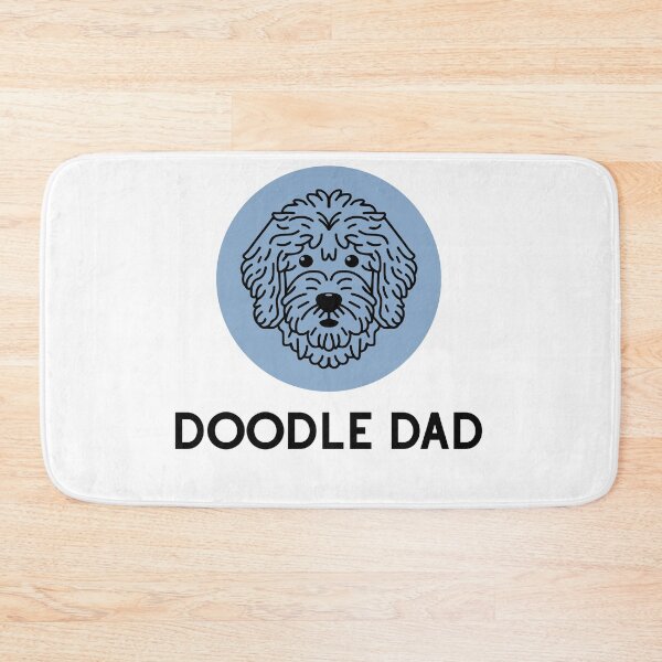 Item preview, Goldendoodle Cute Vector Line Art Doodle Dad blue navy designed and sold by PeriwinkleStone.
