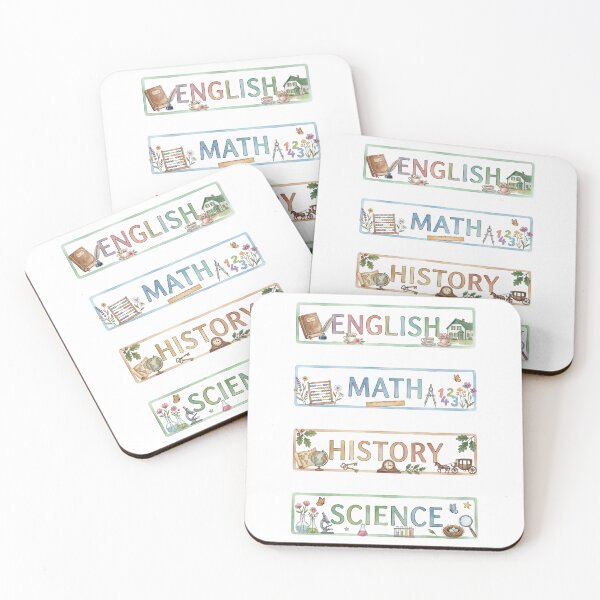 Item preview, Anne of Green Gables Watercolor English Math History Science Labels designed and sold by Fenay Designs.