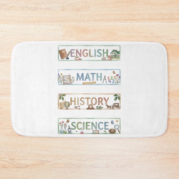 Item preview, Anne of Green Gables Watercolor English Math History Science Labels designed and sold by Fenay Designs.