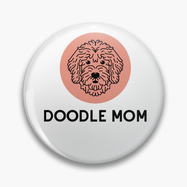 Item preview, Goldendoodle Cute Vector Line Art Doodle Mom Red designed and sold by PeriwinkleStone.