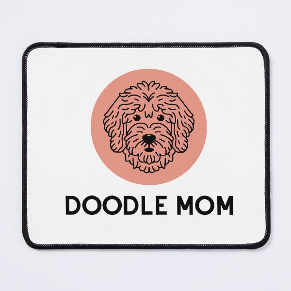 Item preview, Goldendoodle Cute Vector Line Art Doodle Mom Red designed and sold by PeriwinkleStone.
