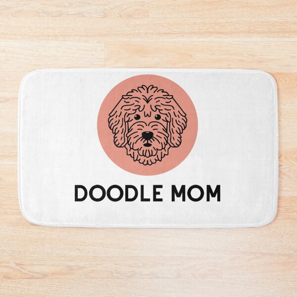 Item preview, Goldendoodle Cute Vector Line Art Doodle Mom Red designed and sold by PeriwinkleStone.