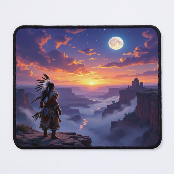Item preview, Lone Shaman overlooking a mystic canyon of ancient winds and hidden ruins designed and sold by FotoworldEdel.