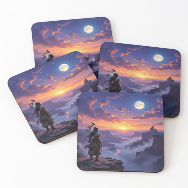 Item preview, Lone Shaman overlooking a mystic canyon of ancient winds and hidden ruins designed and sold by FotoworldEdel.