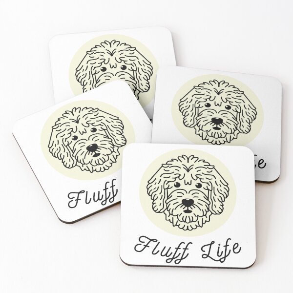Item preview, Goldendoodle Cute Vector Line Art Fluff Life cream designed and sold by PeriwinkleStone.