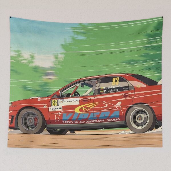 Item preview, Subaru Impreza Rally Car on gravel anime style designed and sold by Rally-Anime.