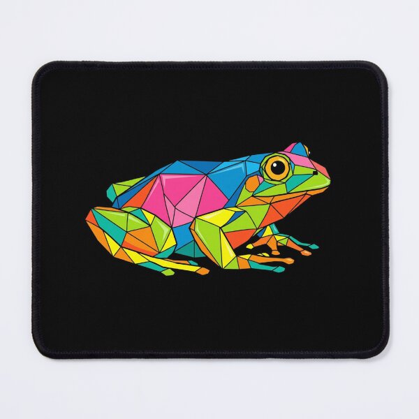 Item preview, Multicolor Geometric Frog – Modern Art Sticker for Nature Lovers designed and sold by bsbd-action.
