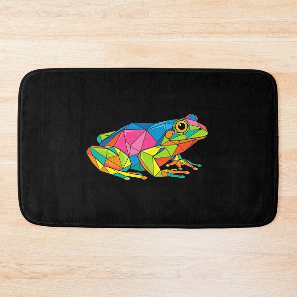 Item preview, Multicolor Geometric Frog – Modern Art Sticker for Nature Lovers designed and sold by bsbd-action.