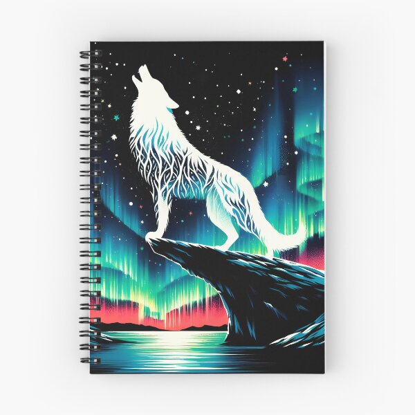 Item preview, Aurora Borealis and Wolf, Ai Generated Art   designed and sold by ACC .