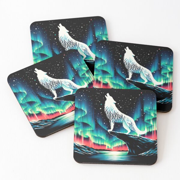 Item preview, Aurora Borealis and Wolf, Ai Generated Art   designed and sold by ACC .