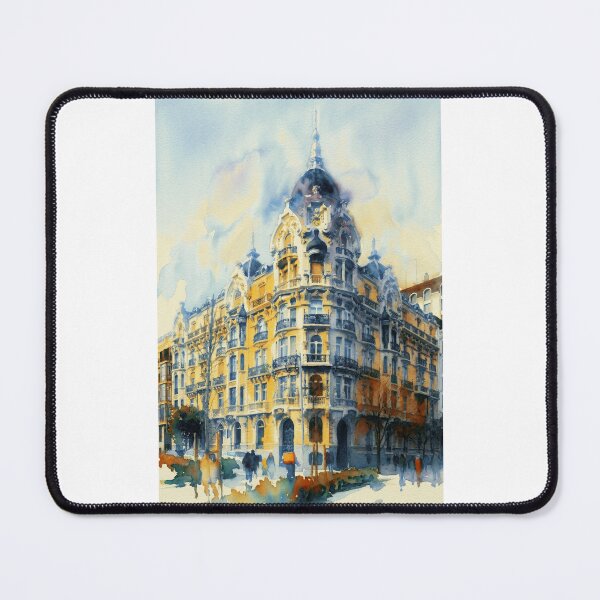 Item preview, Casa Gallardo Madrid Architecture Watercolor designed and sold by caracatita75.