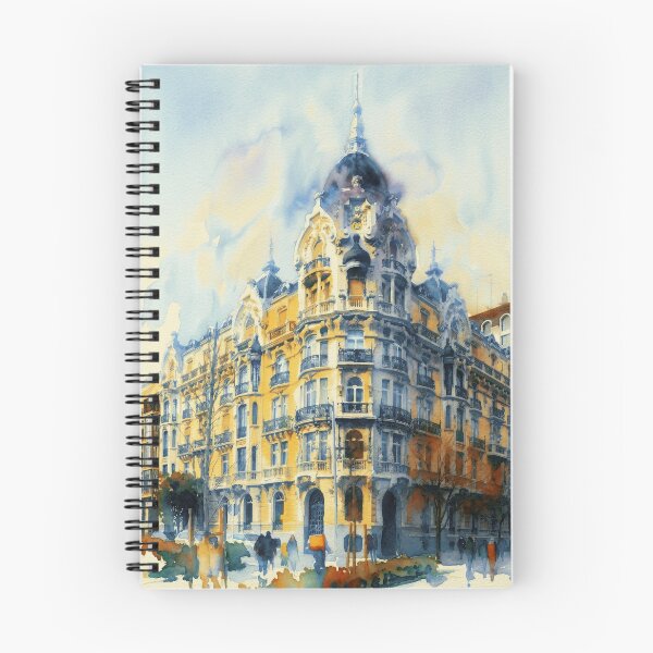 Aperçu de l'œuvre Casa Gallardo Madrid Architecture Aquarelle créée et vendue par caracatita75.