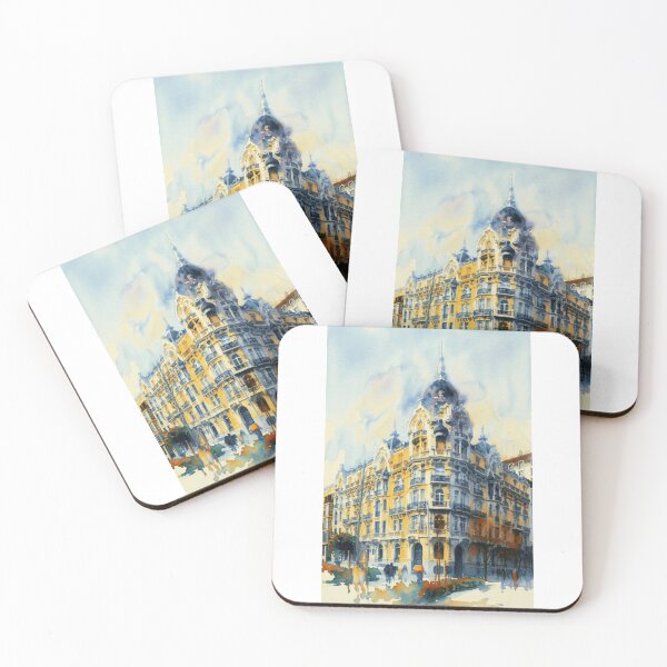 Item preview, Casa Gallardo Madrid Architecture Watercolor designed and sold by caracatita75.