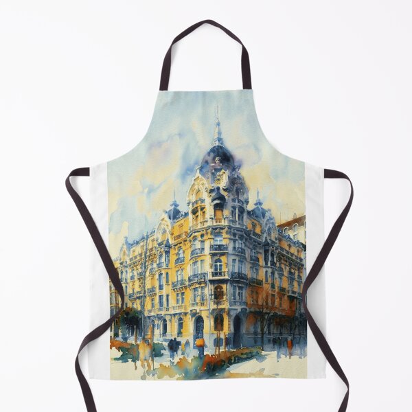 Item preview, Casa Gallardo Madrid Architecture Watercolor designed and sold by caracatita75.
