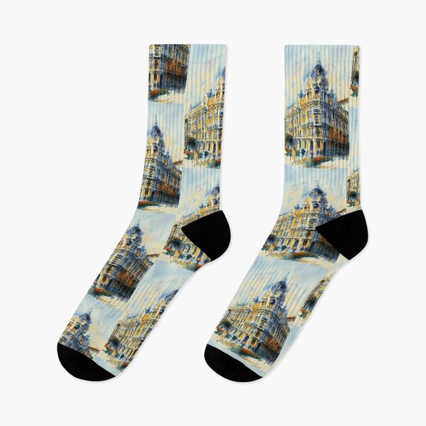 Item preview, Casa Gallardo Madrid Architecture Watercolor designed and sold by caracatita75.