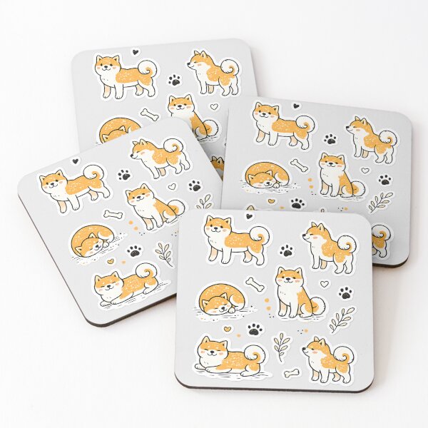 Item preview, Kawaii Shiba Inu Sticker Pack – Cute Dog Collection designed and sold by blankTeeShirt.