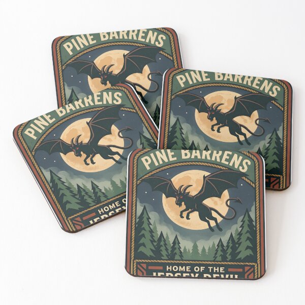 Item preview, Pine Barrens – Home of the Jersey Devil | National Park Badge Design designed and sold by ElNiro.