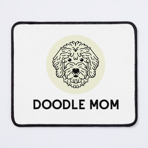 Item preview, Goldendoodle Cute Vector Line Art Doodle Mom cream beige designed and sold by PeriwinkleStone.