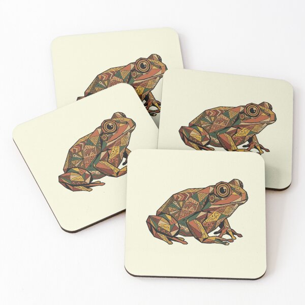 Item preview, Ethnic Geometric Frog – Earthy Art Sticker for Social Studies Students designed and sold by bsbd-action.