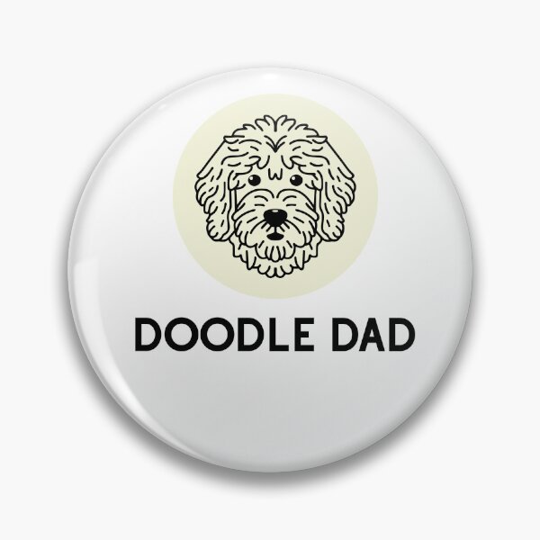 Item preview, Goldendoodle Cute Vector Line Art Doodle Dad cream beige designed and sold by PeriwinkleStone.