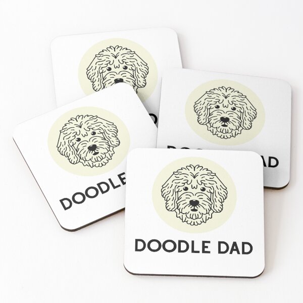 Item preview, Goldendoodle Cute Vector Line Art Doodle Dad cream beige designed and sold by PeriwinkleStone.