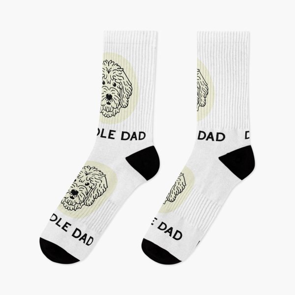 Item preview, Goldendoodle Cute Vector Line Art Doodle Dad cream beige designed and sold by PeriwinkleStone.