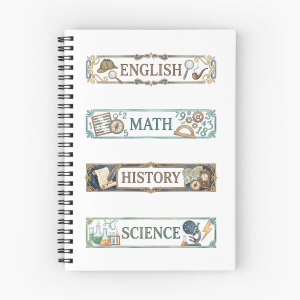 Item preview, Watercolor Sherlock Holmes English Math History Science Labels Shirt designed and sold by Fenay Designs.