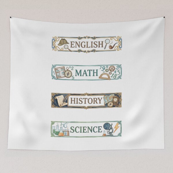 Item preview, Watercolor Sherlock Holmes English Math History Science Labels Shirt designed and sold by Fenay Designs.