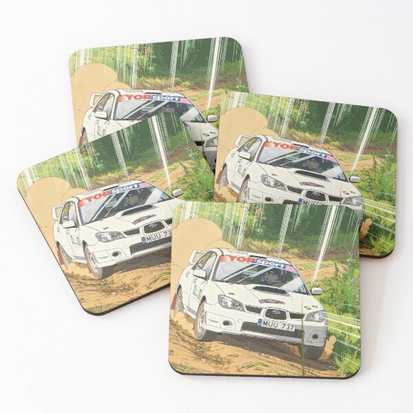 Item preview, Subaru Impreza Rally Car on gravel anime style designed and sold by Rally-Anime.