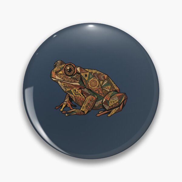 Item preview, Frog with Snake and Sun Patterns – Shamanic Art for Reptile Lovers designed and sold by bsbd-action.