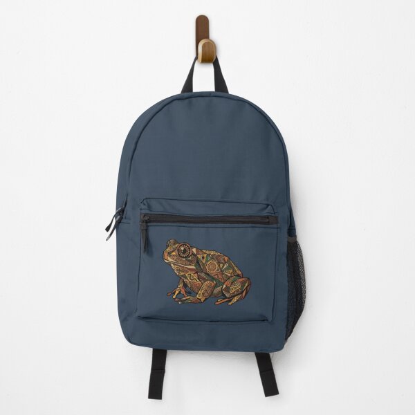 Item preview, Frog with Snake and Sun Patterns – Shamanic Art for Reptile Lovers designed and sold by bsbd-action.