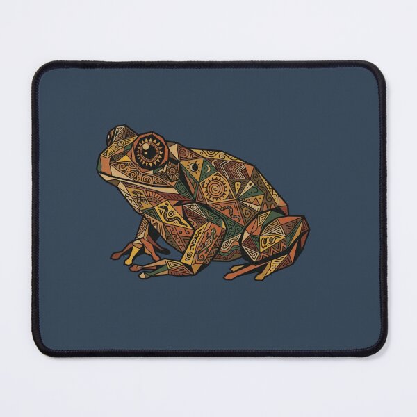 Item preview, Frog with Snake and Sun Patterns – Shamanic Art for Reptile Lovers designed and sold by bsbd-action.