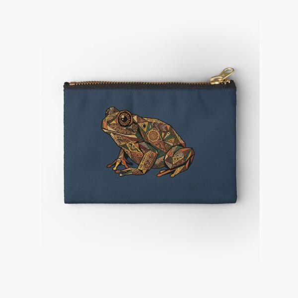 Item preview, Frog with Snake and Sun Patterns – Shamanic Art for Reptile Lovers designed and sold by bsbd-action.