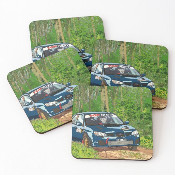 Item preview, Subaru Impreza Rally Car on gravel anime style designed and sold by Rally-Anime.