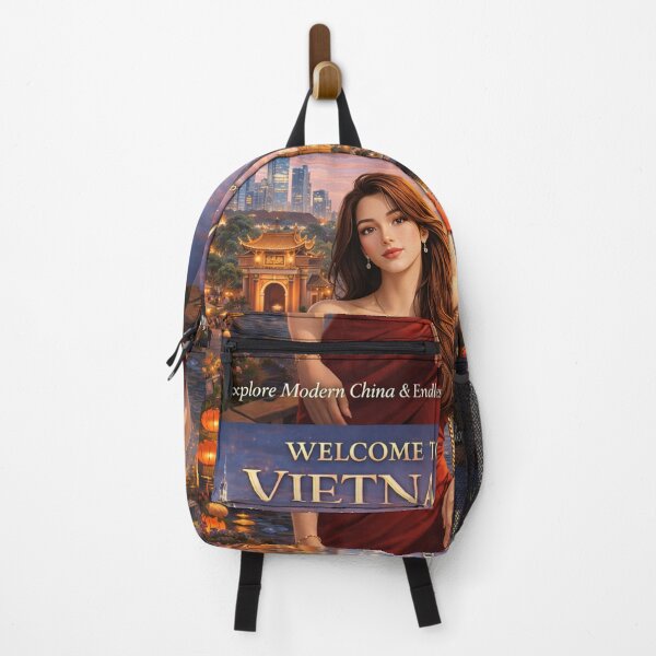 Item preview, Welcome to Vietnam – Night City Luxury Travel Poster | Saigon Skyline & Cultural Aesthetic Illustration designed and sold by Inkora-Art.