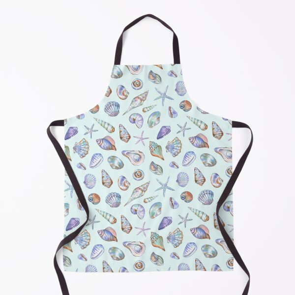 Item preview, Beautiful Seashell Pattern on Pastel Blue designed and sold by Flowersforbear.
