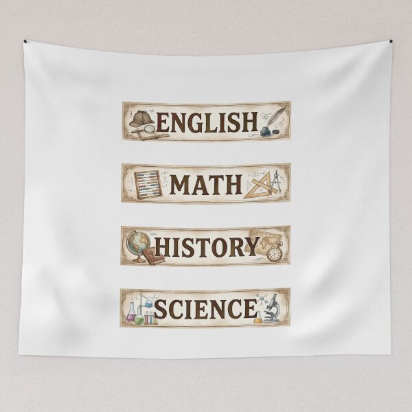 Item preview, Vintage Sherlock Holmes English Math History Science Labels Shirt designed and sold by Fenay Designs.