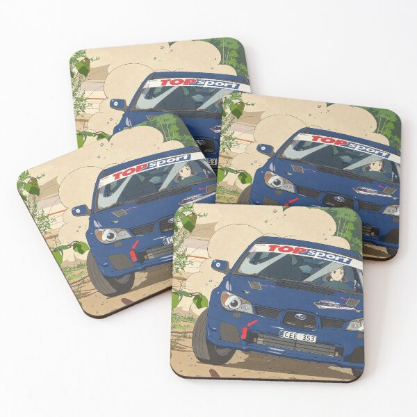 Item preview, Subaru Impreza Rally Car on gravel anime style designed and sold by Rally-Anime.