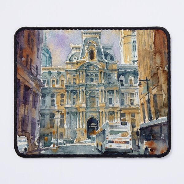 Item preview, Philadelphia City Hall Urban Watercolor designed and sold by caracatita75.