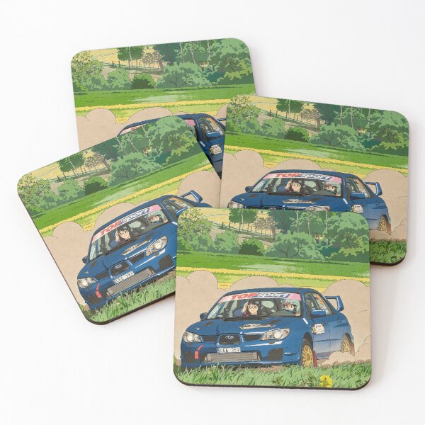 Item preview, Subaru Impreza Rally Car on gravel anime style designed and sold by Rally-Anime.