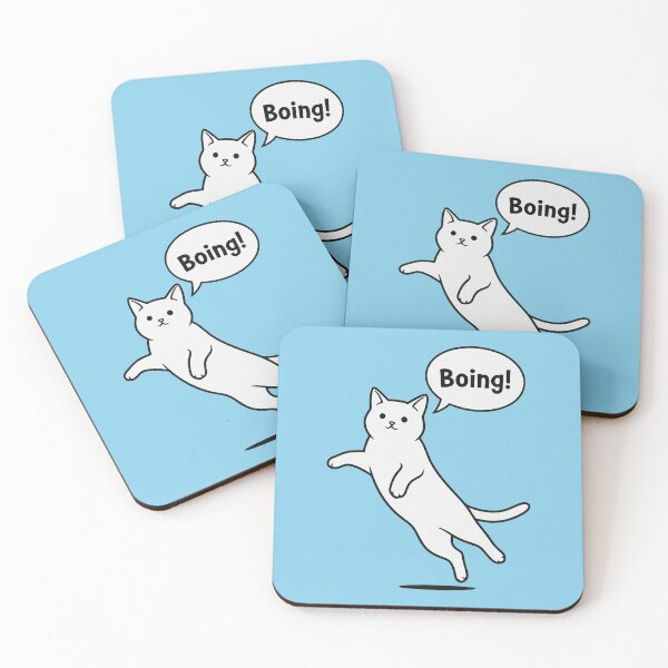 Item preview, Minimalist Jumping White Cat designed and sold by Amir Faysal.