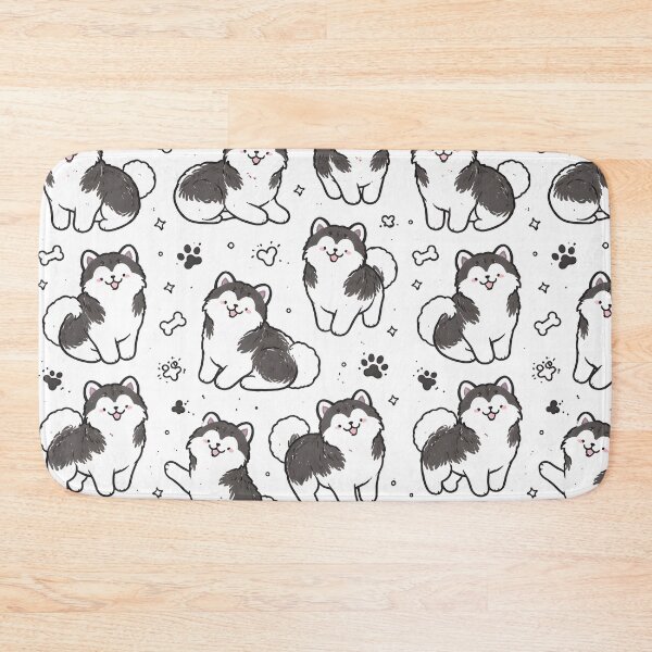 Item preview, Kawaii Alaskan Malamute Pattern – Cute Fluffy Dog Design designed and sold by blankTeeShirt.