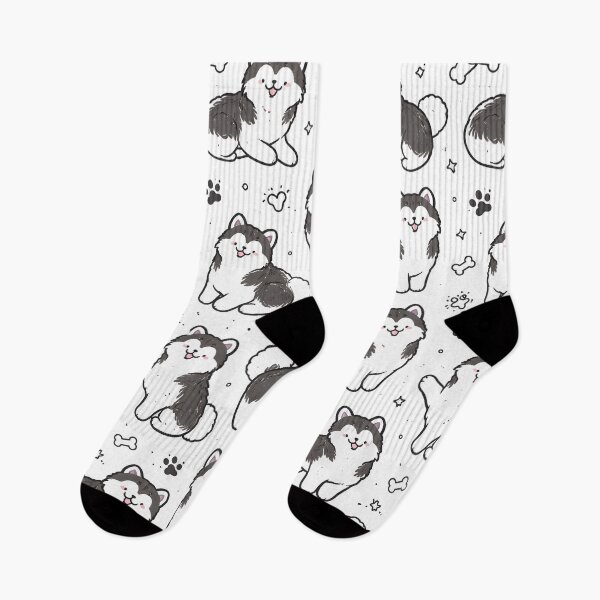 Item preview, Kawaii Alaskan Malamute Pattern – Cute Fluffy Dog Design designed and sold by blankTeeShirt.