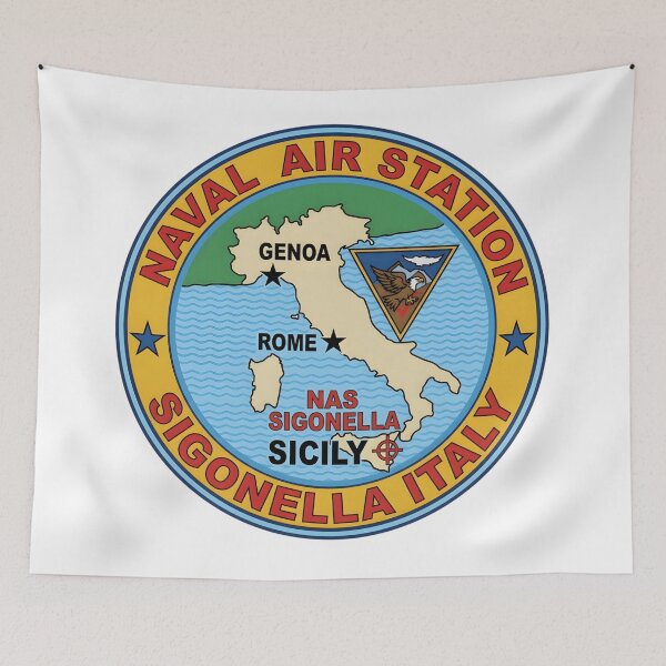 Item preview, Naval Air Station Sigonella Italy Military Emblem designed and sold by CharlieDesings.