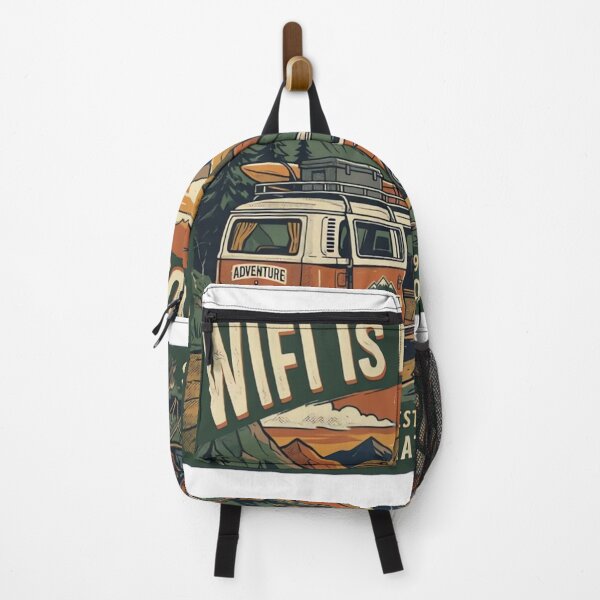 Item preview, WiFi Is My Office Retro Camper Van Mountain T-Shirt Design designed and sold by urbinet.
