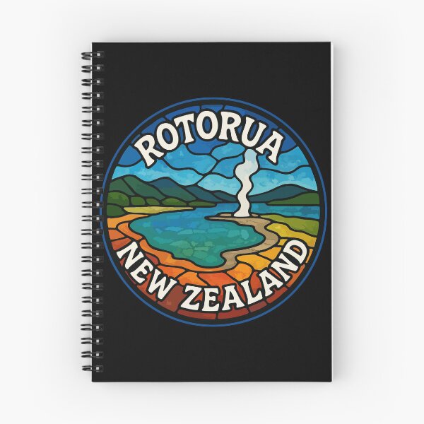 Item preview, Rotorua New Zealand Stained Glass Art Travel designed and sold by TomFrontierArt.